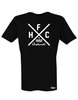 T-Shirt Herren Schwarz HFC Greifswald 92 Cross Weiß
