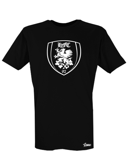 T-Shirt Herren Schwarz HFC Greifswald 92 Logo Weiß