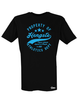 T-Shirt Herren Schwarz HFC Greifswald 92 Property Of Neon Blau