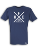 T-Shirt Herren Navy Blau HFC Greifswald 92 Cross Weiß