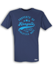 T-Shirt Herren Navy Blau HFC Greifswald 92 Property Of Neon Blau