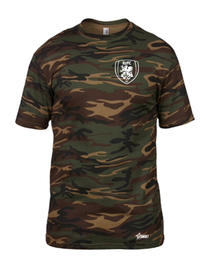 T-Shirt Herren Camouflage HFC Greifswald 92 Logo Weiß
