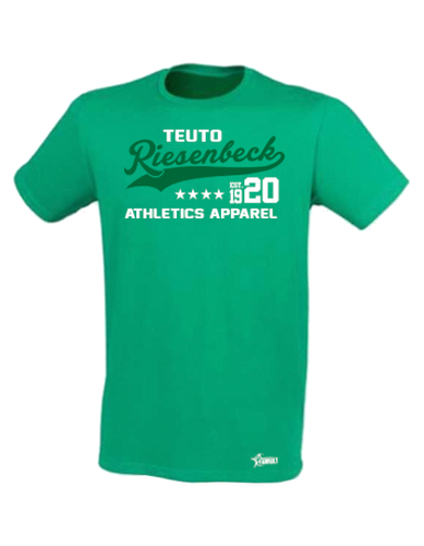 T-Shirt Herren Grün Teuto Riesenbeck Athletics Grün-Weiß