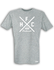 T-Shirt Herren Grau Melange HFC Greifswald 92 Cross Weiß