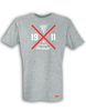 T-Shirt Herren Grau Melange SV Bruckmühl Cross Rot-Weiß
