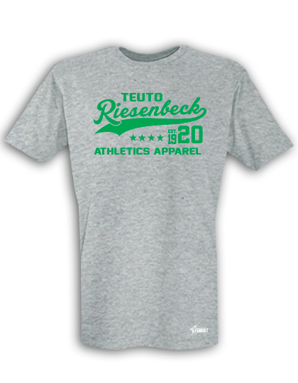 T-Shirt Herren Grau Melange Teuto Riesenbeck Athletics Grün