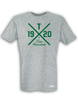 T-Shirt Herren Grau Melange Teuto Riesenbeck Cross Dunkelgrün