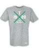 T-Shirt Herren Grau Melange Teuto Riesenbeck Cross Grün-Weiß