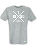 T-Shirt Herren Grau Melange Teuto Riesenbeck Cross Weiß