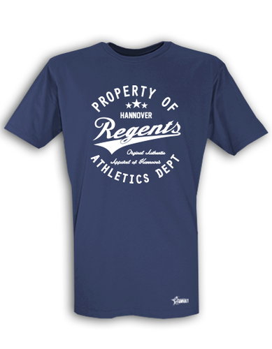 T-Shirt Herren Navy Blau Hannover Regents Property Of Weiß