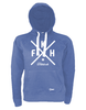 Hoodie Damen Navy Blau FK Hansa Wittstock Cross Weiß