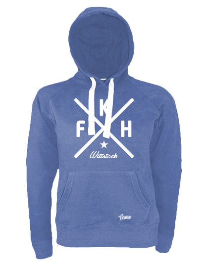 Hoodie Damen Navy Blau FK Hansa Wittstock Cross Weiß