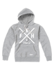 Hoodie Damen Grau Melange FK Hansa Wittstock Cross Weiß