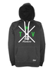 Hoodie Herren Schwarz MTV Union Hamborn Cross Weiß-Grün