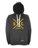 Hoodie Herren Schwarz SC Adelsdorf Cross Gelb