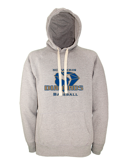 Hoodie Herren Grau Melange Schwerin Diamonds Logo