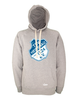 Hoodie Herren Grau Melange TSV Heidenau Logo Used Effect 