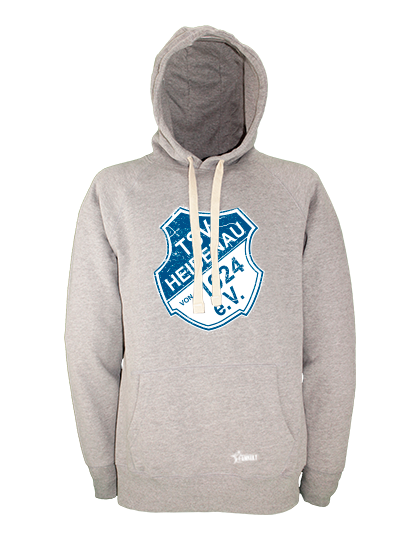 Hoodie Herren Grau Melange TSV Heidenau Logo Used Effect 