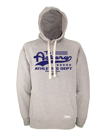 Hoodie Herren Grau Melange TV Asberg Athletics Blau