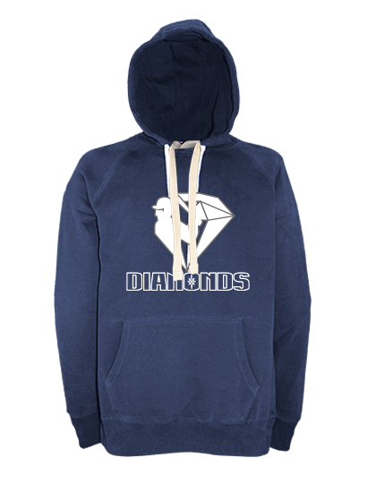 Hoodie Herren Navy Blau Schwerin Diamonds Logo II