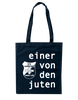 Jutebeutel Navy Blau TV Asberg Einer von den Juten Weiß