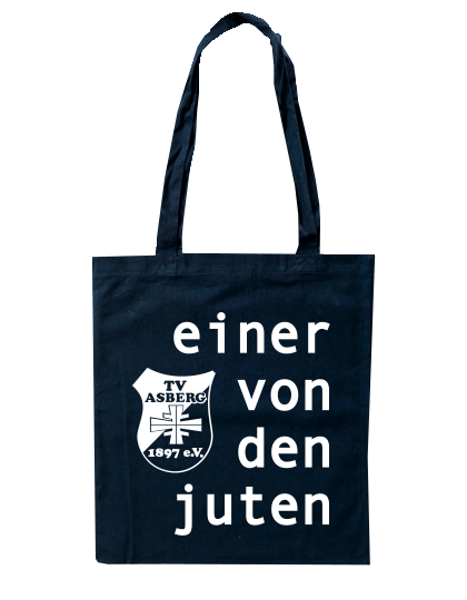 Jutebeutel Navy Blau TV Asberg Einer von den Juten Weiß