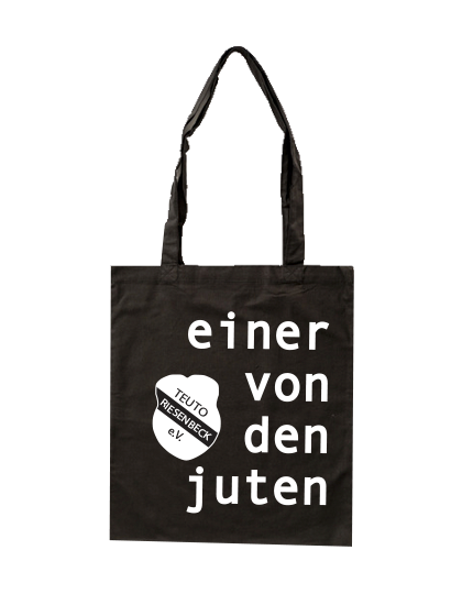 Jutebeutel Schwarz Teuto Riesenbeck Einer von den Juten Weiß