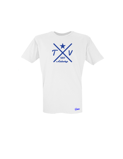 T-Shirt Kinder Weiß TV Asberg Cross Blau