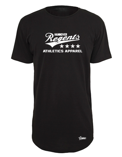 T-Shirt x-tra Long Herren Schwarz Hannover Regents Athletics