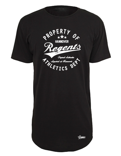 T-Shirt x-tra Long Herren Schwarz Hannover Regents Property Of