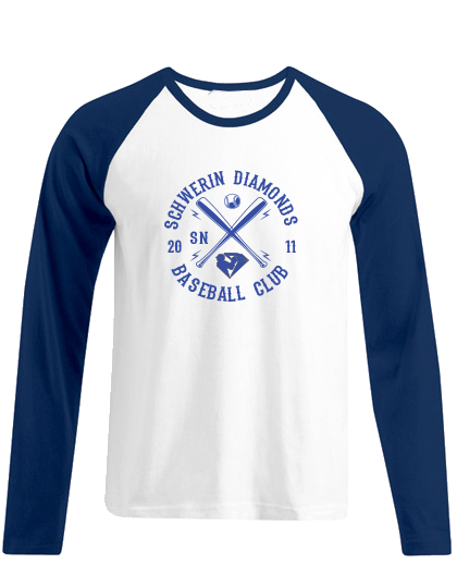 Longsleeve Herren Blau-Weiss Schwerin Diamonds Cross