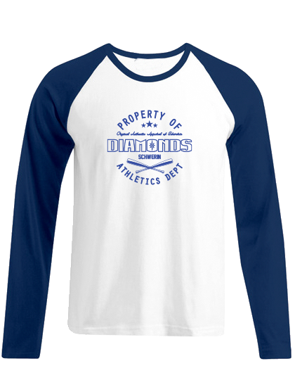 Longsleeve Herren Blau-Weiss Schwerin Diamonds