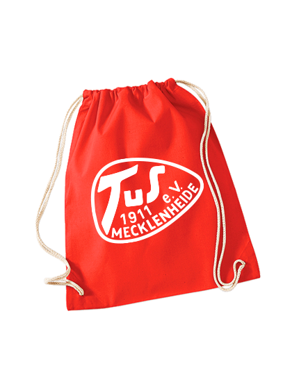 Turnbeutel Rot TuS Mecklenheide Logo Weiß