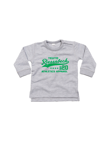 Baby Longsleeve Grau Melange Teuto Riesenbeck Athletics Grün