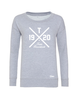 Sweatshirt Damen Grau Melange Teuto Riesenbeck Cross Weiß