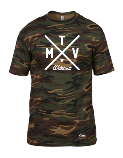 T-Shirt Herren Camouflage MTV Wilstedt Cross Weiß