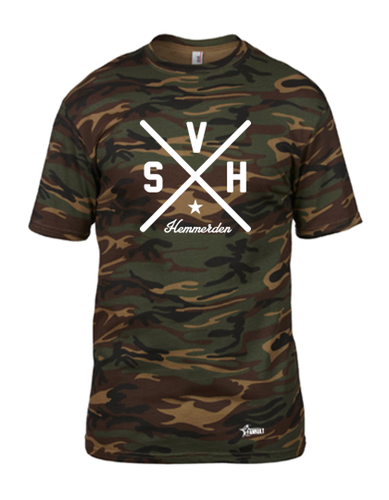 T-Shirt Herren Camouflage SV Hemmerden Cross Weiß