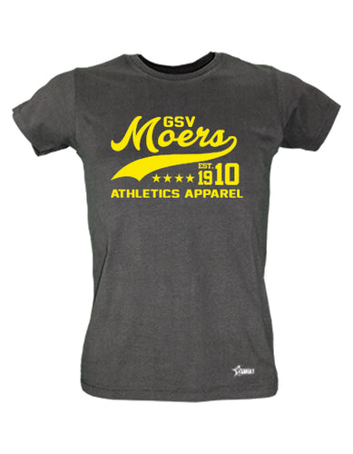 T-Shirt Damen Schwarz GSV Moers Athletics Gelb