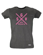 Lade das Bild in den Galerie-Viewer, T-Shirt Damen Schwarz GSV Moers Cross pink
