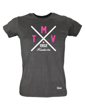 Lade das Bild in den Galerie-Viewer, T-Shirt Damen Schwarz MTV Union Hamborn Cross Weiß-Pink
