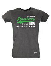 Lade das Bild in den Galerie-Viewer, T-Shirt Damen Schwarz MTV Union Hamborn Sportsteam Weiß-Grün
