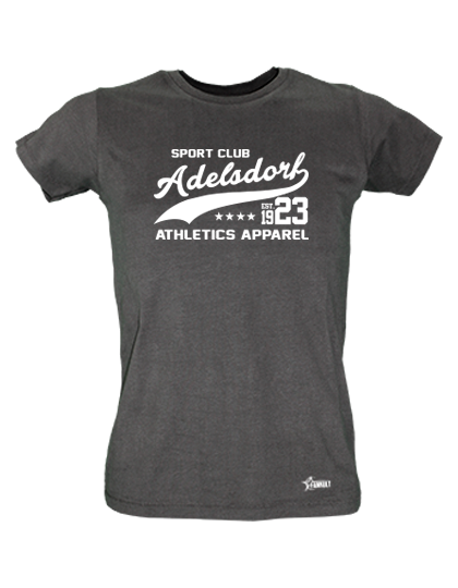 T-Shirt Damen Schwarz SC Adelsdorf Athletics Weiß