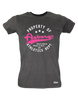 T-Shirt Damen Schwarz TV Asberg Property Of Weiß-Pink