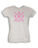 T-Shirt Damen Grau Melange GSV Moers Cross Pink