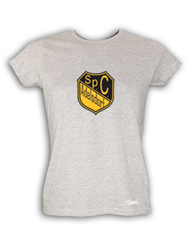 T-Shirt Damen Grau Melange SC Adelsdorf Logo
