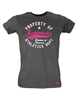T-Shirt Damen Schwarz TuS Mecklenheide Property Of Pink-Weiß