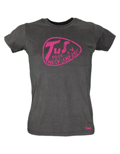 T-Shirt Damen Schwarz TuS Mecklenheide Used Logo Pink