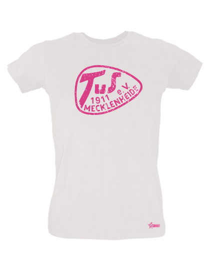 T-Shirt Damen Weiß TuS Mecklenheide Used Logo Pink