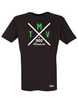 T-Shirt Herren Schwarz MTV Union Hamborn Cross Grün-Weiß