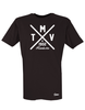 T-Shirt Herren Schwarz MTV Union Hamborn Cross Weiß